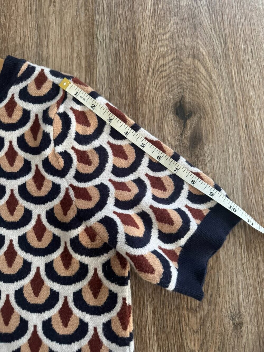 Christian Siriano NY Geometric Knit Sweater Top | Size Large - Picture 5 of 10